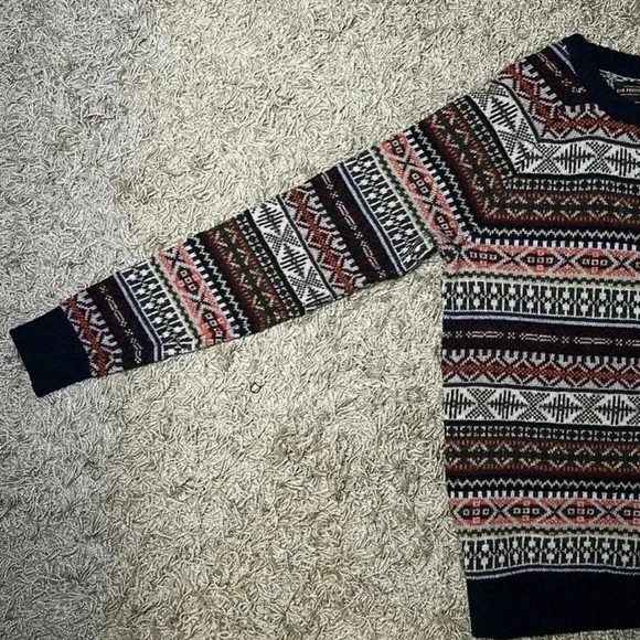 CPO Provisions Shipment Supply Sweater Medium Fair Isle Acrylic Lambswool Mens - Picture 5 of 10
